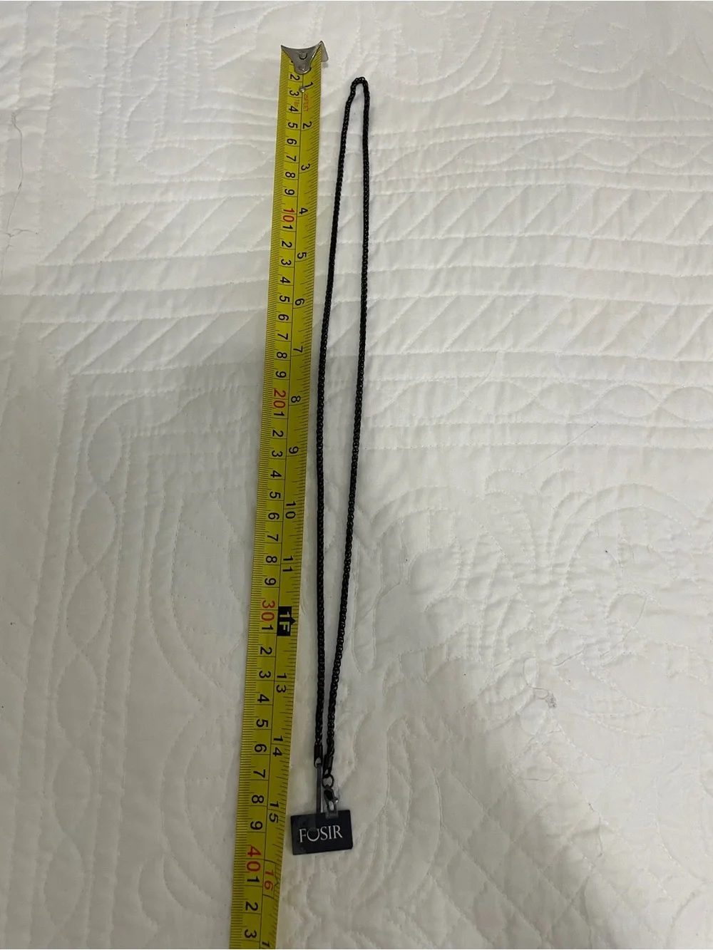 NWT FOSIR Men’s Black Stainless Steal Chain